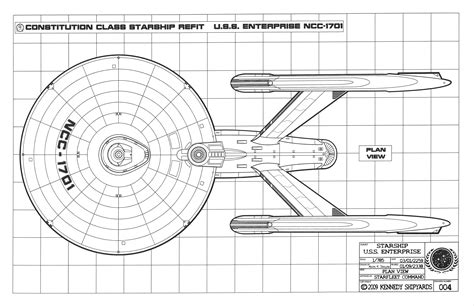 U.S.S. Enterprise NCC-1701 - Constitution Class Starship Refit Blueprints