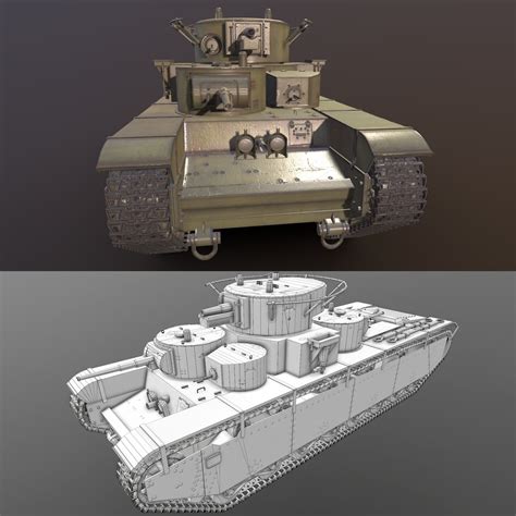 T-35 tank | CGTrader