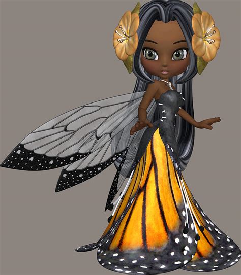 African American Fairy Girl Digital Art by Marcella - Fine Art America