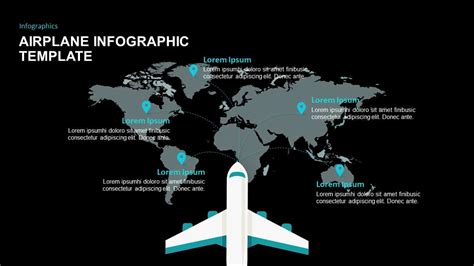 Airplane PowerPoint Template and Keynote for Infographic Presentation