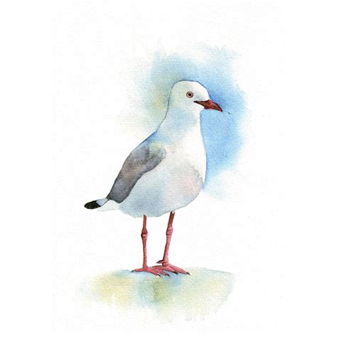 Seagull Painting ORIGINAL watercolor painting