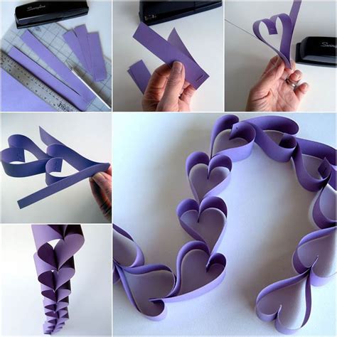 Creative Ideas - DIY Valentine Paper Heart Chain