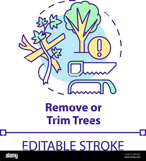 Remove and trim trees concept icon Stock Vector Image & Art - Alamy