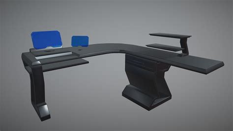 Futuristic Desk - 3D model by RafaelVLuciano [f0d9f31] - Sketchfab