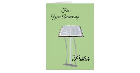 For your Anniversary Pastor Card | Zazzle.com | Anniversaries cards ...