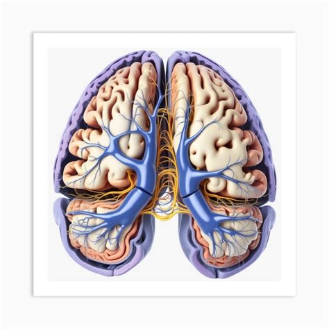 Anatomy Of The Human Brain 6 Art Print by Pat4U - Fy