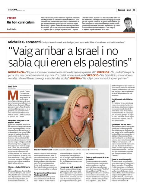 Interview with Spanish Newspaper El Punt Avui | The Almond Tree