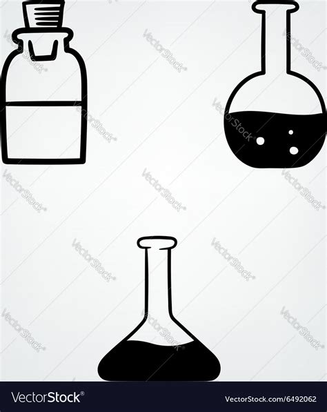 Chemistry bottles Royalty Free Vector Image - VectorStock