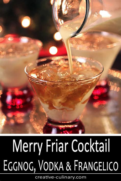 Merry Friar Eggnog Cocktail with Vodka & Frangelico | Creative Culinary