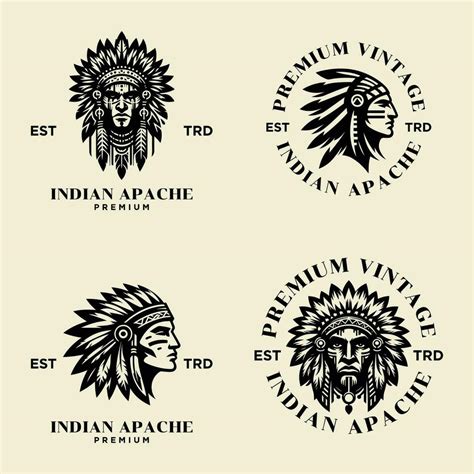 Indian Apache tribe logo icon design 36437284 Vector Art at Vecteezy