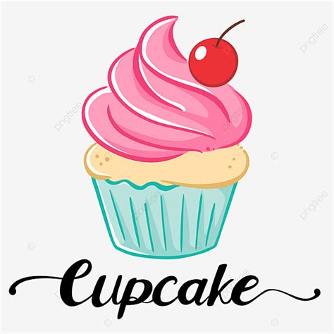 Cupcake With Cherry Clipart Vector, Cupcake Logo With Cherry And Text, Cupcake Png, Cupcake ...