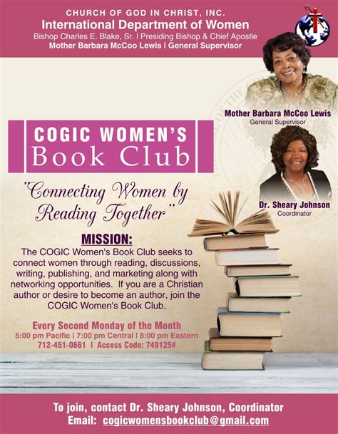 COGIC Women’s Book Club – Church Of God In Christ