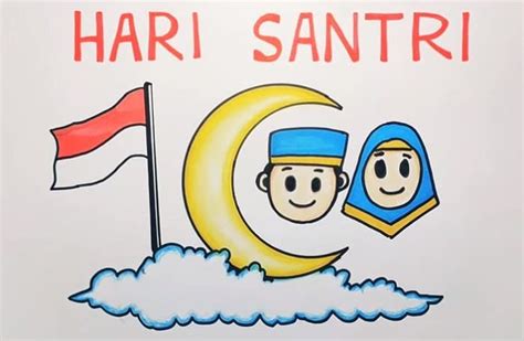 11 Contoh Poster Hari Santri Nasional yang Mudah - BROONET