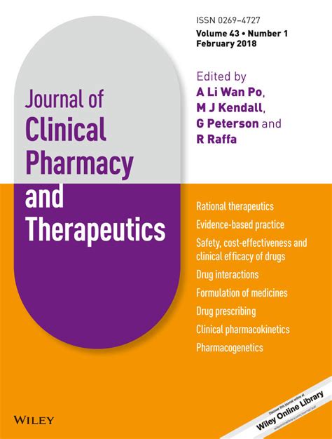 Issue information - 2018 - Journal of Clinical Pharmacy and Therapeutics - Wiley Online Library