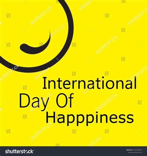 International Day Happiness Vector Template Design Stock Vector ...