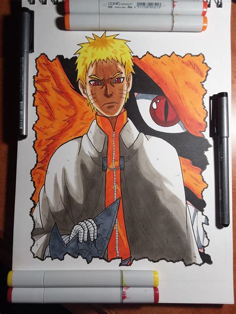 Hokage Naruto and Kurama fanart by me : r/Naruto