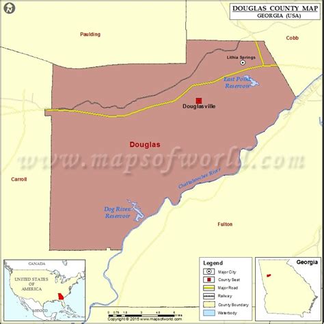 Douglas County Map, Map of Douglas County Georgia