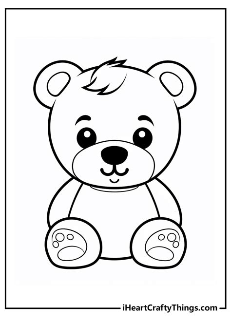 Teddy Bear Face Coloring Page