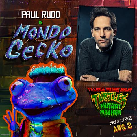 Paul Rudd As Mondo Gecko Teenage Mutant Ninja Turtles Mutant Mayhem ...