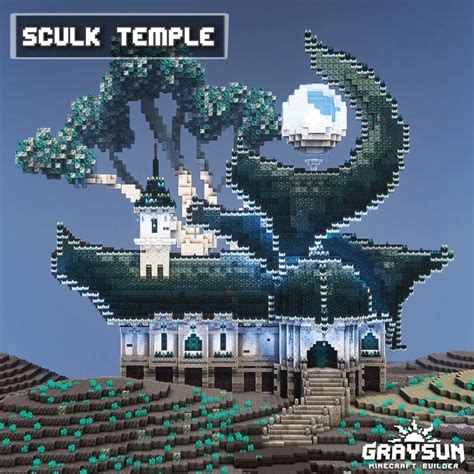 I built a sculk temple on minecraft : Minecraftbuilds