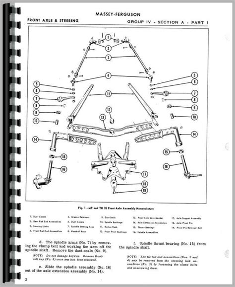 Massey Ferguson 35 Tractor Service Manual