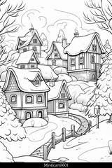 20 Free Snowy City Coloring Pages  Mysticart0601 printable sketch template