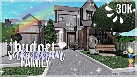 Bloxburg | Budget Suburban Family Home | Cute blocksburg house ideas ...