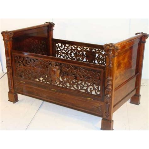 Antique Victorian Rosewood Baby Crib by Alexander Roux For Sale | Antiques.com | Classifieds