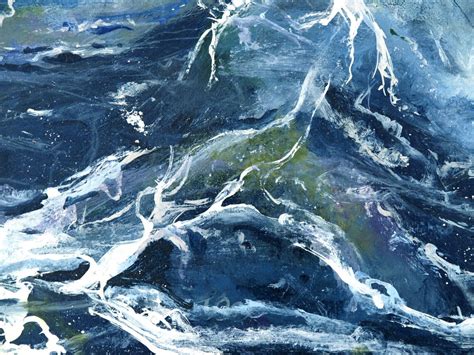 Authentic Poseidon Oil on Canvas nature seascape sea sky | Etsy