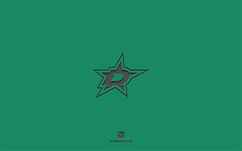 Download wallpapers Dallas Stars, green background, American hockey ...