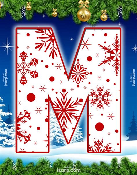 Merry Christmas Free Printable Letter M