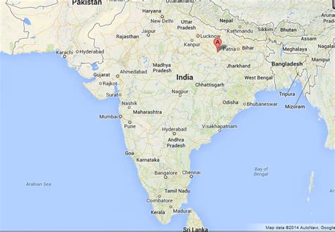 Varanasi on Map of India