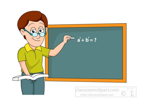 School Clipart - math-teacher-writing-expression-on-classroom-chalk-board-clipart-1161 ...