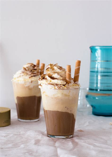 Ice cream iced coffee with whipped cream