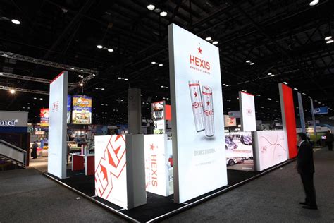 Custom Free-Standing Modular "frameless" LED Trade Show Exhibit Light Box Wall Displays ...