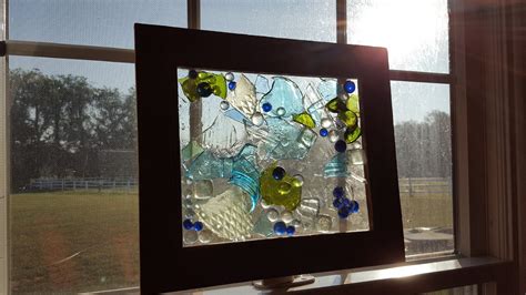 Broken Glass Mosaic Picture Frame - Glass Designs