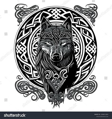 Wolf Face Tribal Tattoo