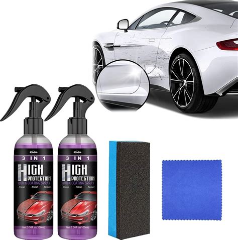 3 in 1 High Protection Fast Car Ceramic Coating Spray, Car Scratch Nano Repair Spray, Car ...