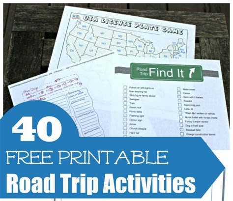 40 Free Printable Road Trip Games & Activities for Kids