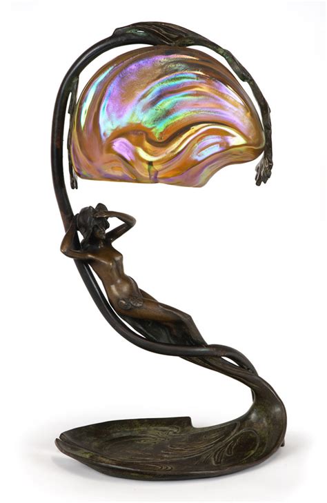 Art Nouveau Bronze Lamp by Claude Bonnefond - Kirkland Museum