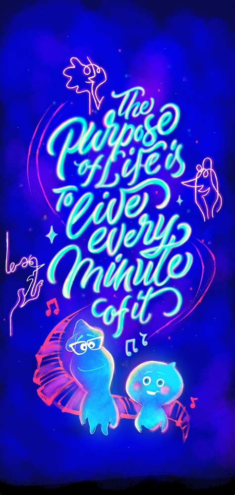 Pixar soul wallpaper | Typography design, Flat illustration, Neon signs