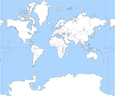 Mercator Blank World map by GSNJ on DeviantArt