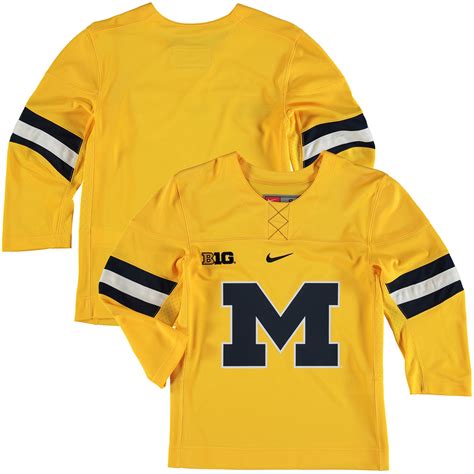 Youth Nike Maize Michigan Wolverines Hockey Jersey