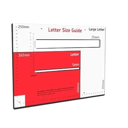 Royal Mail Size Guide, Large Letter Template, Brand New! - Free ...