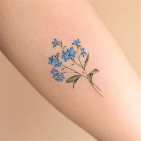 Forget-Me-Not Flower Tattoo Meaning | Tattoos for women flowers, Flower ...