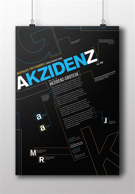 Akzidenz-Grotesk Typeface Poster on Behance | Typeface poster, Typography poster design, Typeface