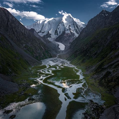 I am currently in Kyrgyzstan exploring mountains and took this shot of Karakol Peak (5200m+) a ...