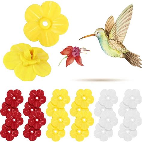 10PCS Hummingbird Feeder Replacement Flowers, Feeding Port Replacement ...