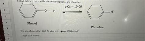 Solved rnenosate The pKa of phenol is 10.00 . At what pH is | Chegg.com