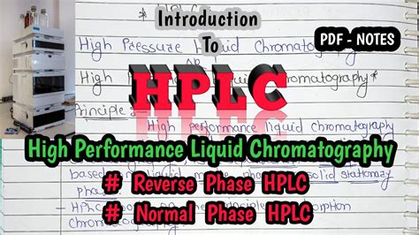 Part- 1 HPLC Chromatography- High Performance Liquid Chromatography ...